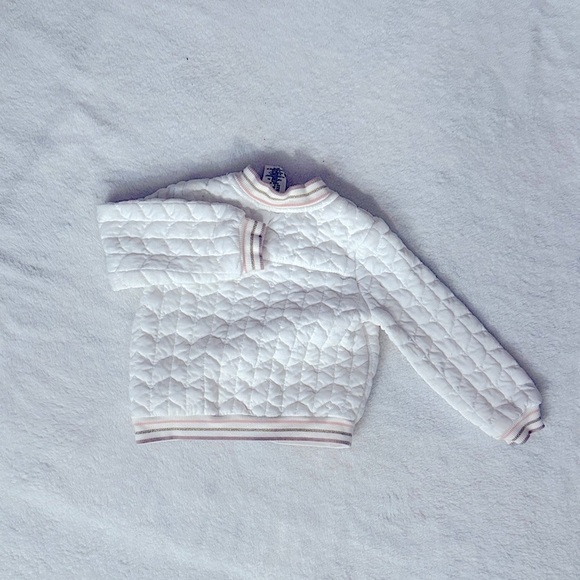 White Quilted Baby Jacket - Picture 2 of 3